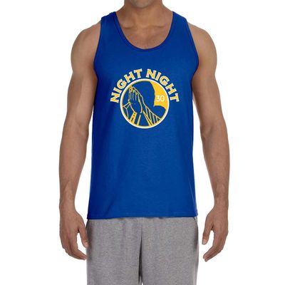 Tenacious Tops Blue Steph Curry Night Night Logo Tank Top Adult Medium