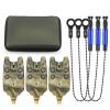 HXBER Fishing Bite Alarms Chain Alert Set Digital Fishing Alarm Kit LED Alarm Indicator Alert Fishing Fishing Tackle with Zippered Box view 1