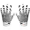 hisptgo Kids Football Gloves Ultra-Sticky Receiver Glove for Kids with Enhanced Grip and Protection, Football Gloves Youth Boys 8-12, Spiral White view 1