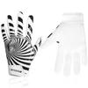 hisptgo Kids Football Gloves Ultra-Sticky Receiver Glove for Kids with Enhanced Grip and Protection, Football Gloves Youth Boys 8-12, Spiral White view 2
