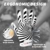 hisptgo Kids Football Gloves Ultra-Sticky Receiver Glove for Kids with Enhanced Grip and Protection, Football Gloves Youth Boys 8-12, Spiral White view 3