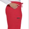KOI Basics Women's 8 Pocket Holly Cargo Scrub Pants with a Drawstring Waist Heather Candy Red Medium Petite view 3