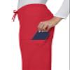 KOI Basics Women's 8 Pocket Holly Cargo Scrub Pants with a Drawstring Waist Heather Candy Red Medium Petite view 4