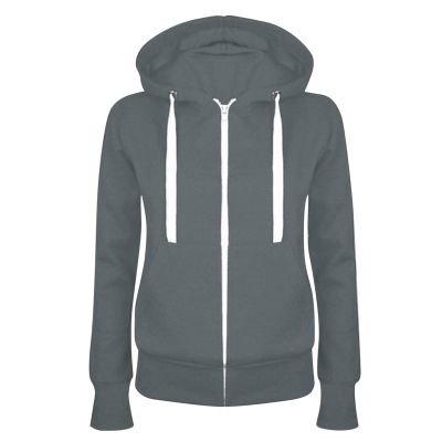 FOCLMP Women 2024 Zip Up Trendy Hoodies Lightweight Sweatshirts Jackets Drawstring Hooded Sweatshirt Casual Fashion Clothes Hiking Sweatshirt Women Plus Size Dark Gray Large