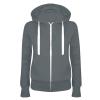 FOCLMP Women 2024 Zip Up Trendy Hoodies Lightweight Sweatshirts Jackets Drawstring Hooded Sweatshirt Casual Fashion Clothes Hiking Sweatshirt Women Plus Size Dark Gray Large view 1