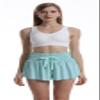 Women Flowy Athletic Shorts High Waisted Gym Yoga Workout Running Tennis Skort with Pockets Cute Summer Clothes M Light Green view 4