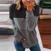 FOCLMP Women Crew Neck Trendy Sweatshirts Long Sleeve Shirts Sweatshirt Pullover Tops Fall Fashion Comfort Clothing 2024 Women Clothing Trendy 2024 Gray Large view 2