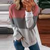 FOCLMP Women Crew Neck Trendy Sweatshirts Long Sleeve Shirts Sweatshirt Pullover Tops Fall Fashion Comfort Clothing 2024 Hoodie Oversized Pink Large view 2