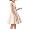 OZELANSAY Funny Halloween Print Girls Sleeveless Skater Dresses Casual A-Line Swing Twirly Cute Cat and Pumpkin Graphic Summer Dress for Kids 13-14 Years Elegant Clothes School Halloween Party Dress view 3