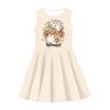 OZELANSAY Funny Halloween Print Girls Sleeveless Skater Dresses Casual A-Line Swing Twirly Cute Cat and Pumpkin Graphic Summer Dress for Kids 13-14 Years Elegant Clothes School Halloween Party Dress view 4