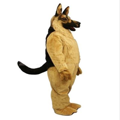 German Shepard Dog Mascot Costume Adult Size for Men & Women with Built-in Fan Inside the Head