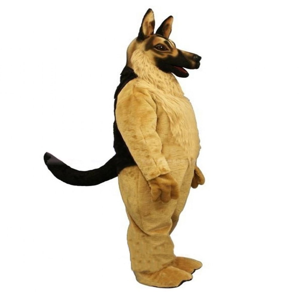 German Shepard Dog Mascot Costume Adult Size for Men & Women with Built-in Fan Inside the Head