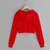 FOCLMP Womens Cropped Hoodie Zip Up Hoodies Jackets Zipper Long Sleeve Sweatshirts Fall Trendy 2024 Y2K Fashion Clothes Hoodies for Women Pullover Red Medium view 4