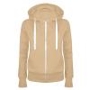 FOCLMP Women 2024 Zip Up Trendy Hoodies Lightweight Sweatshirts Jackets Drawstring Hooded Sweatshirt Casual Fashion Clothes Hoodie Y2K Women Khaki Medium view 1