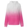 FOCLMP Women Gradient Color Oversized Hoodies Trendy 2024 Pullover Sweatshirts Comfort Sweatshirt Tops Fall Fashion Clothes Women'S Sweatshirts Pink X-Large view 2