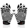 hisptgo Youth Football Gloves, Ultra Sticky Receiver Gloves for Kids with Enhanced Grip and Protection, Ideal for Flag and Touch Football, Spiral Black view 1