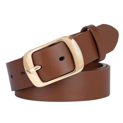 SUOSDEY Women Belts For Jeans Dresses Pants Ladies Leather Waist Belt with Elegant Buckle, Width 1.3"