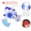 2 Pieces Scrub Caps Women Flower Branch Ponytail Scrub Cap Surgical Caps for Kitchen Multi view 3