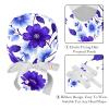2 Pieces Scrub Caps Women Flower Branch Ponytail Scrub Cap Surgical Caps for Kitchen Multi view 4