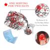 2 Pieces Scrub Caps Women Tree Winter Flowers Scrub Cap Surgical Bouffant Caps for Women for Chef Multi view 3