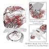 2 Pieces Scrub Caps Women Tree Winter Flowers Scrub Cap Surgical Bouffant Caps for Women for Chef Multi view 4