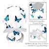 2 Pieces Scrub Caps Women Butterflies Scrub Caps Women Satin Lined Surgical Bouffant Caps for Women for Hospital Multi view 4