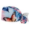 2 Pieces Scrub Caps Women Branch Flowers Butterfly Scrub Caps Women Ponytail Surgical Scrub Cap for Hospital Multi view 1