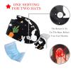 2 Pieces Scrub Caps Women Bunny Carrots Ponytail Scrub Cap Surgical Cap for Hospital Multi view 3