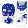 2 Pieces Scrub Caps Women Leaves Flower Scrub Cap Surgical Cap for Kitchen Multi view 4