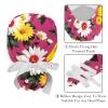2 Pieces Scrub Caps Women Plant Flowers Floral Chef Hat Surgical Bouffant Caps for Women for The Surgeon Multi view 4