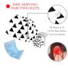 2 Pieces Scrub Caps Women Triangle Tree Scrub Caps Women Ponytail Surgical Caps for Hospital Multi view 3