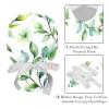 2 Pieces Scrub Caps Women Jasmine Flower Branch Scrub Caps Women Satin Lined Surgical Cap for Nurse Multi view 4