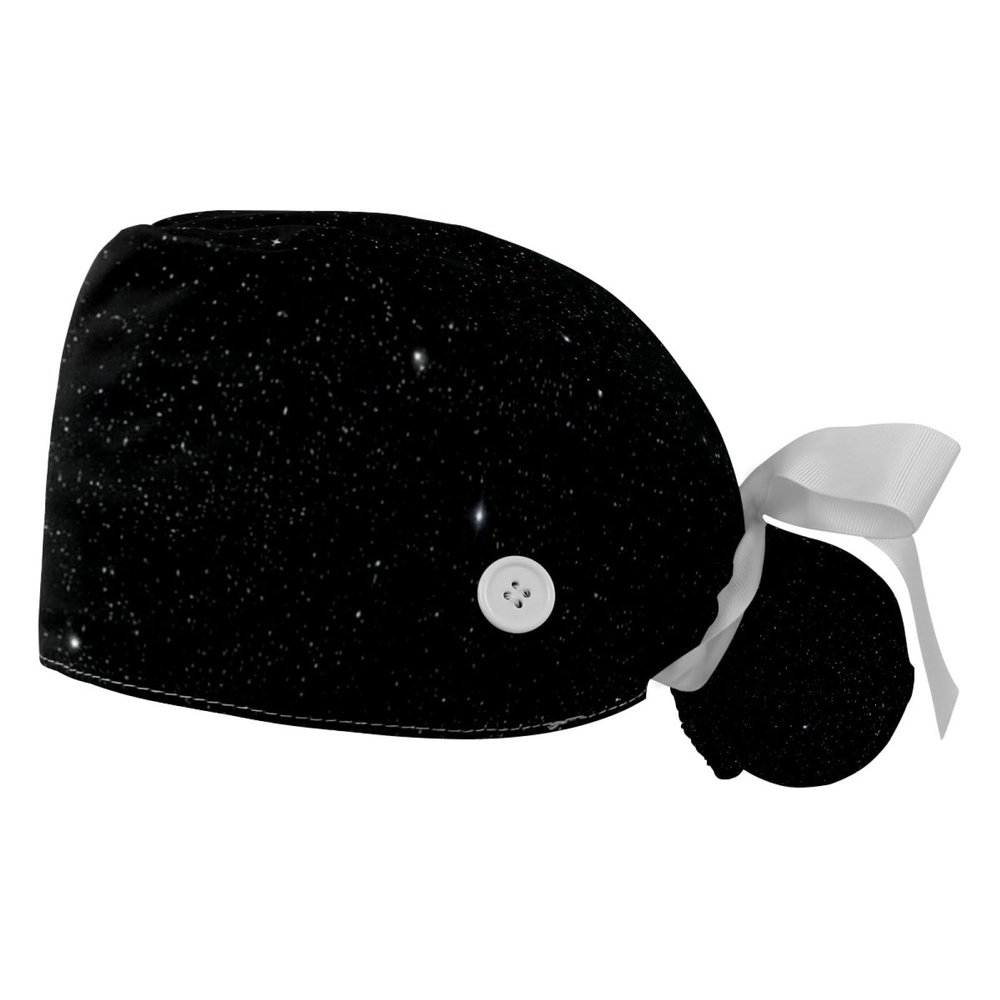 2 Pieces Scrub Caps Women Star Scrub Caps Women Ponytail Surgical Bouffant Caps for Women for Chef Multi