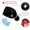 2 Pieces Scrub Caps Women Star Scrub Caps Women Ponytail Surgical Bouffant Caps for Women for Chef Multi view 3