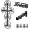 Kipika Weight Plate Storage Rack - Wall Mounted Weight Plate Holder with Durable Steel Construction Organizer for Olympic Plates, 1000lb Capacity, Space-Saving for Home Gym (3-Peg and 2-Weight Wing Set) view 1