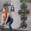 Kipika Weight Plate Storage Rack - Wall Mounted Weight Plate Holder with Durable Steel Construction Organizer for Olympic Plates, 1000lb Capacity, Space-Saving for Home Gym (3-Peg and 2-Weight Wing Set) view 3