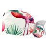 2 Pieces Scrub Caps Women Flower Leaves Flamingo Dental Scrub Caps Surgical Cap for Chef Multi view 1
