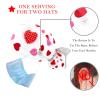 2 Pieces Scrub Caps Women Cupcake Candy Hearts Ponytail Scrub Cap Surgical Cap for Chef Multi view 3