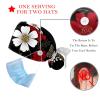 2 Pieces Scrub Caps Women Abstract Leaves Art Chef Cap Scrub Caps Surgical Women for Kitchen Multi view 3