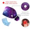 2 Pieces Scrub Caps Women Nebula Men's Scrub Cap Surgical Caps for Hospital Multi view 3