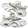Denim-Like Men Platform Shoes Chunky Sneakers for Women Aesthetic Shoes All Season (White,7) view 1