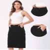 Allegra K Corduroy Cargo Skirts for Women's High Waisted Elastic Back H Line 2025 Fall Midi Skirt Medium Black view 4