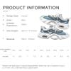 Denim-Like Men Platform Shoes Chunky Sneakers for Women Aesthetic Shoes All Season (Blue,6.5) view 3