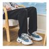 Denim-Like Men Platform Shoes Chunky Sneakers for Women Aesthetic Shoes All Season (Blue,6.5) view 4