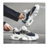 Denim-Like Men Platform Shoes Chunky Sneakers for Women Aesthetic Shoes All Season (Black,8.5) view 2