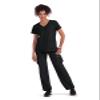 KOI Planet Enik Women's 2-Pocket Eco-Friendly Scrub Top Black Large view 3