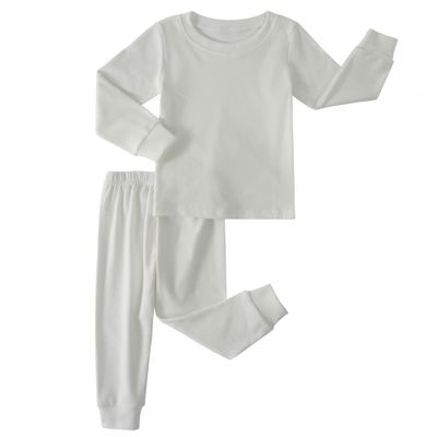 JWWN Kids Thermal Underwear Set Toddler Winter Base Layer Ultra Soft Long Johns for Little Boys Girls (White,7Years)