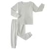 JWWN Kids Thermal Underwear Set Toddler Winter Base Layer Ultra Soft Long Johns for Little Boys Girls (White,7Years) view 1
