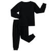 JWWN Kids Thermal Underwear Set Toddler Winter Base Layer Ultra Soft Long Johns for Little Boys Girls (Black,5Years) view 2