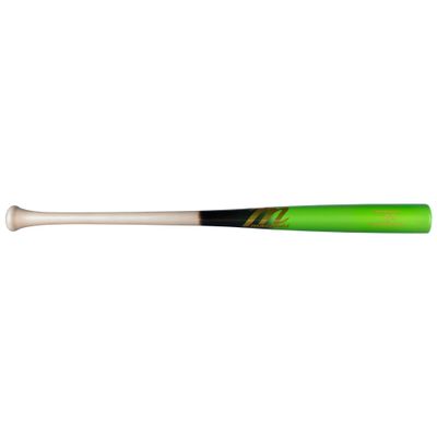 MARUCCI LINDY12 PRO Exclusive Youth Maple Wood Baseball BAT Tar Fade/Lime Green, 29